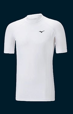 Mizuno men's Rush Guard white, short sleeve, S - XXL
